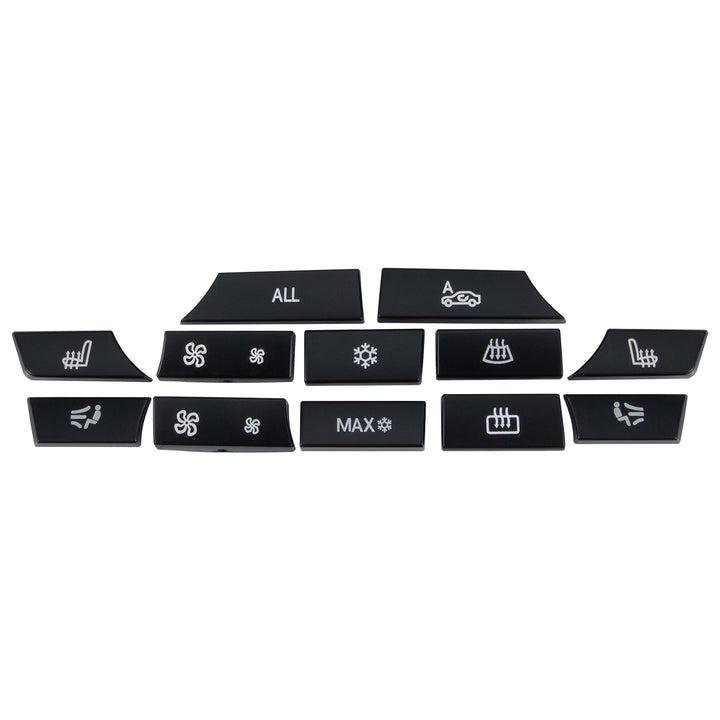 Air Conditioning Button Covers 12PCS, A/C Heater Key Caps Switch Cover Replacement Repair Kit for 5 6 7 F10 F01 F12 61319313923