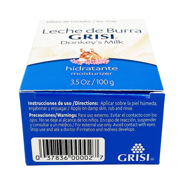 12pk - Donkey's Milk Soap - Jabon Leche de Burra - Grisi (3.5 Oz. X 12 Units) by Grisi