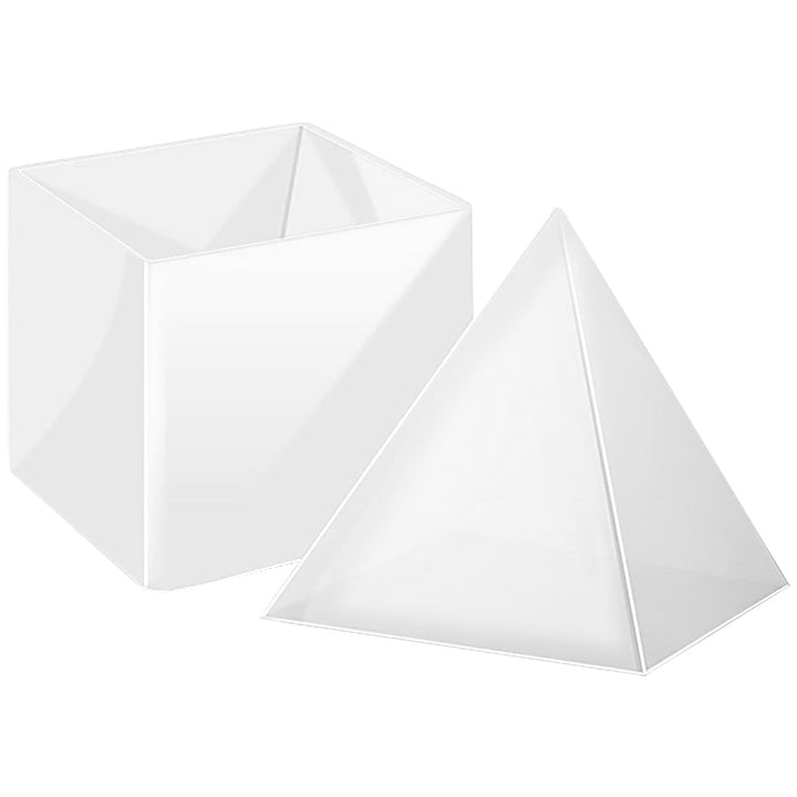 FUNSHOWCASE Pyramid Resin Epoxy Mold for Womens Jewelry Making, Polymer Clay, Soap Making, Cabochon Crystal Gemstone Crafting Projects Extra Large 6x6