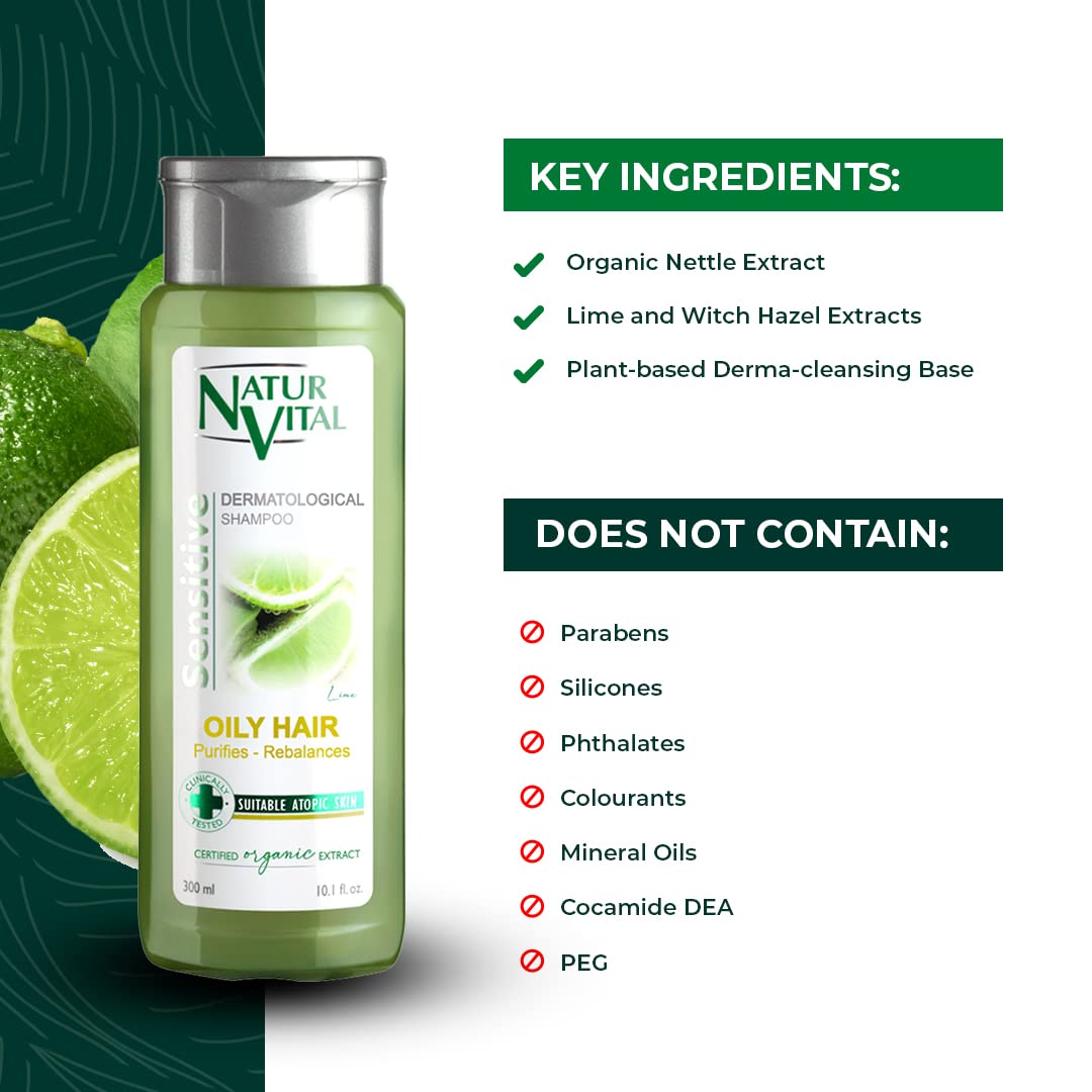 Hair Shampoo Lime - Oily Hair - 300 Ml / Natural