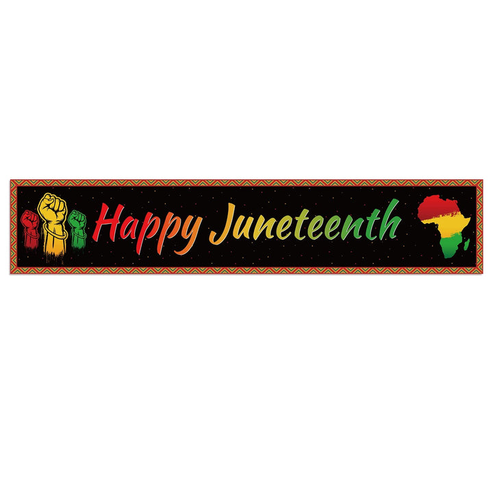 Large Happy Juneteenth Banner for Fence Yard Lawn Junet