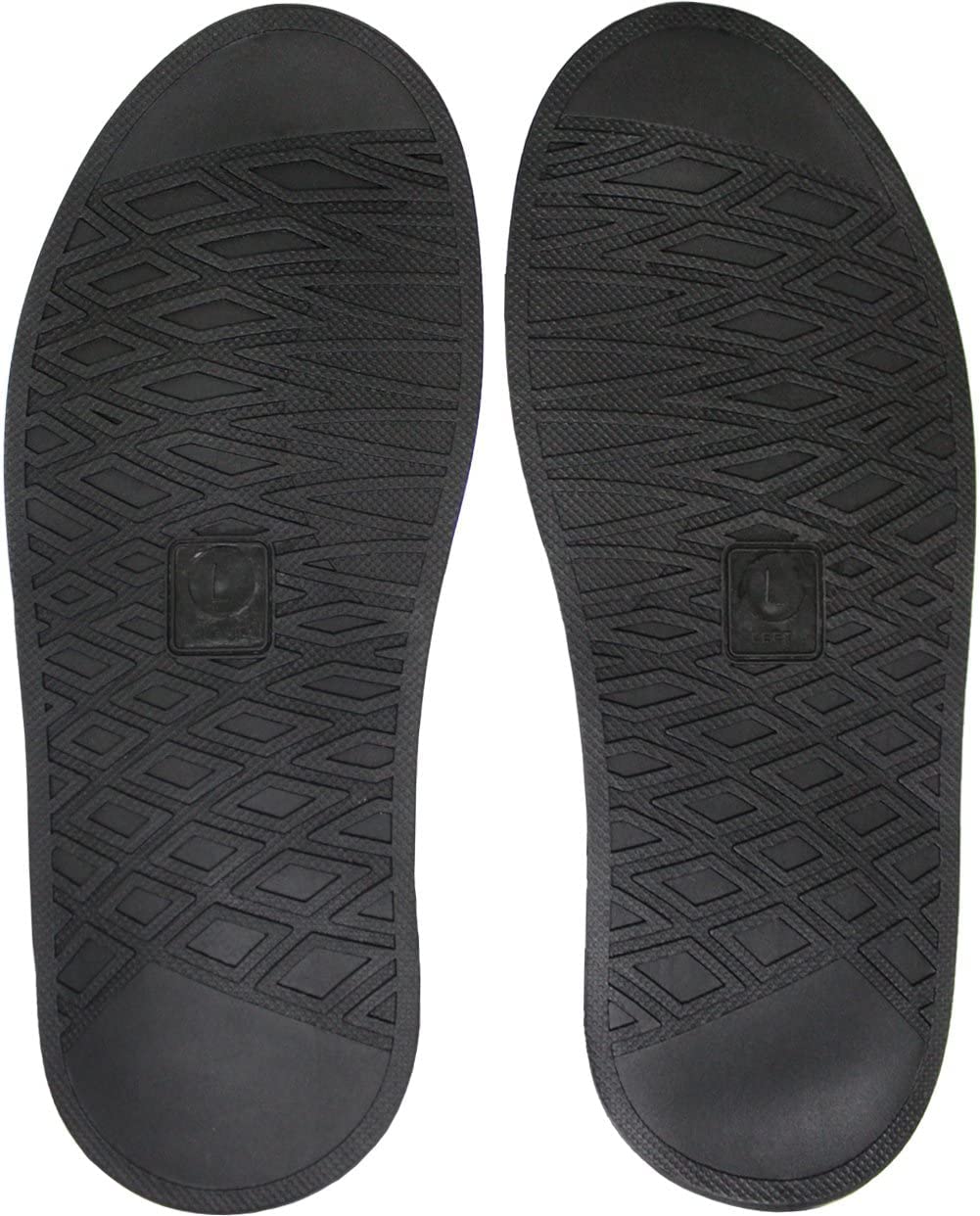 Black Waterproof Rain Boot Shoe Cover with reflector (1 Pair) (Large)