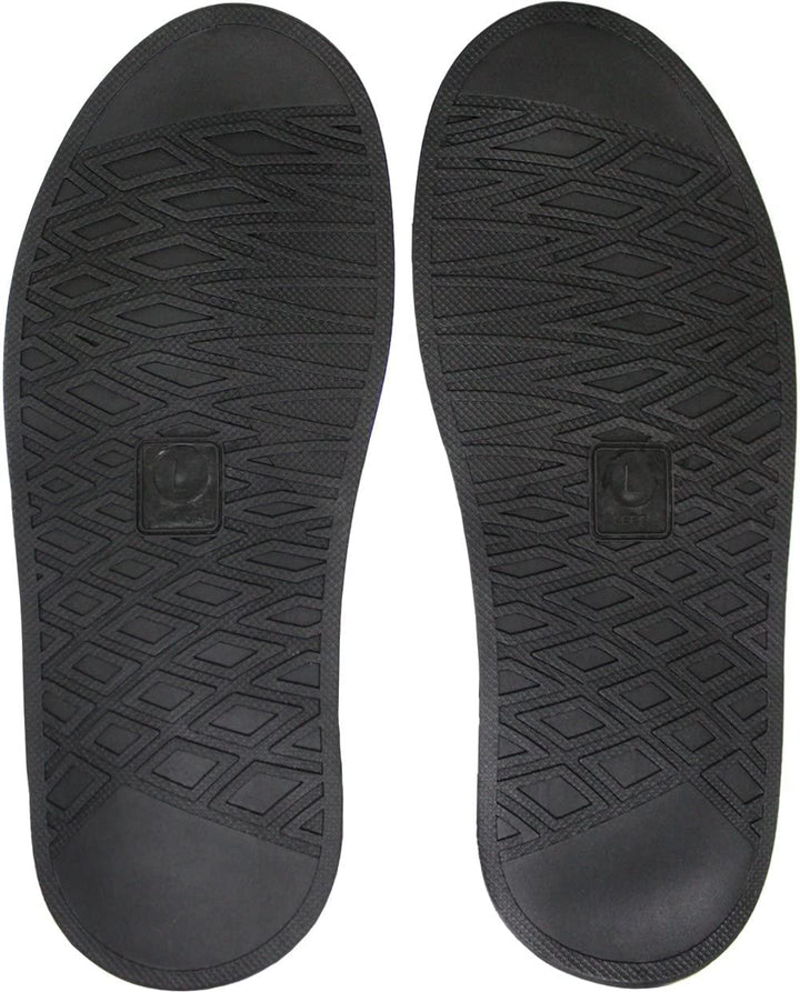 Black Waterproof Rain Boot Shoe Cover with reflector (1 Pair) (Large)