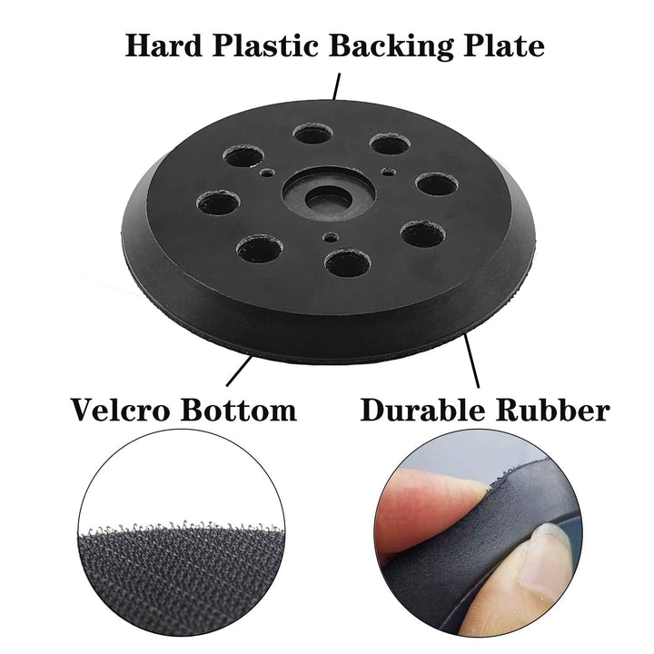 5 Inch 8 Hole Orbital Sander Replacement Pad for DeWalt 151281-08 and DW4388, Compatible with DW421, DW422, DW423, D26451, D26453, DW6423