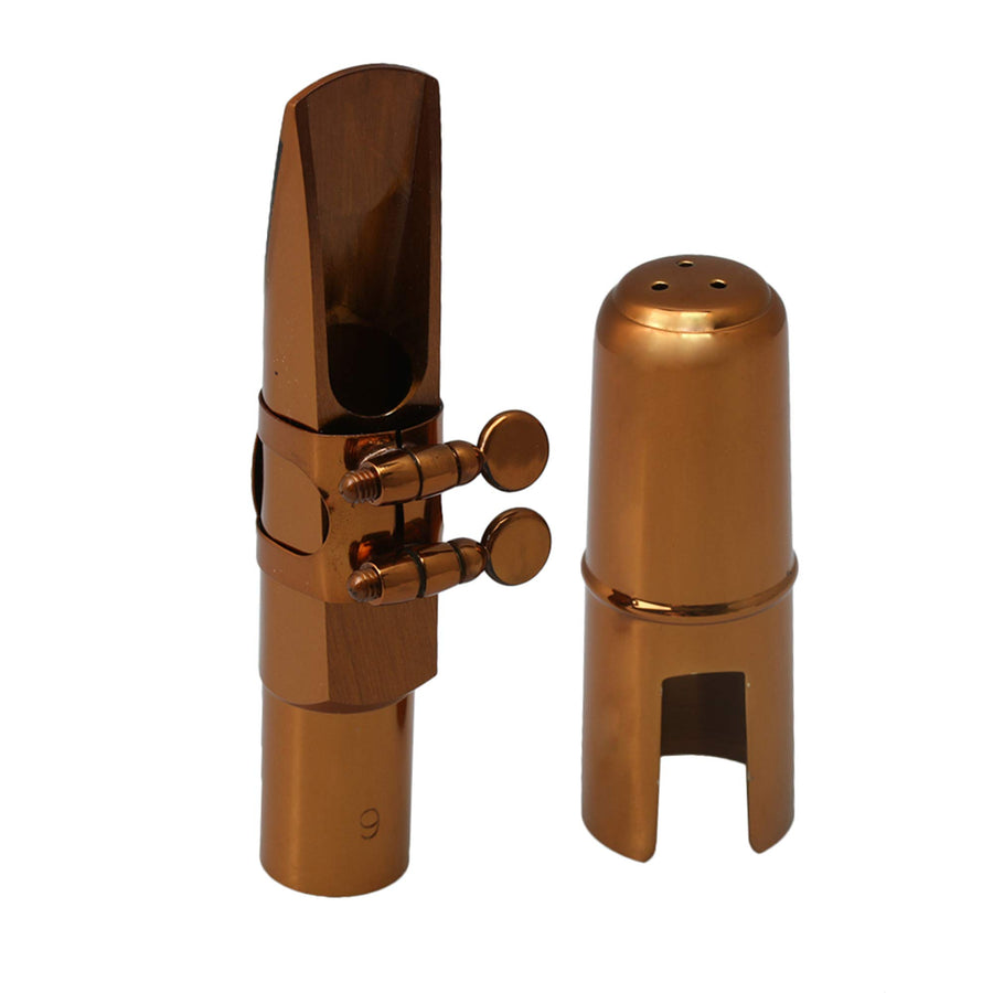 Yibuy Rose Gold B Flat Tenor Saxophone Sax Mouthpiece w
