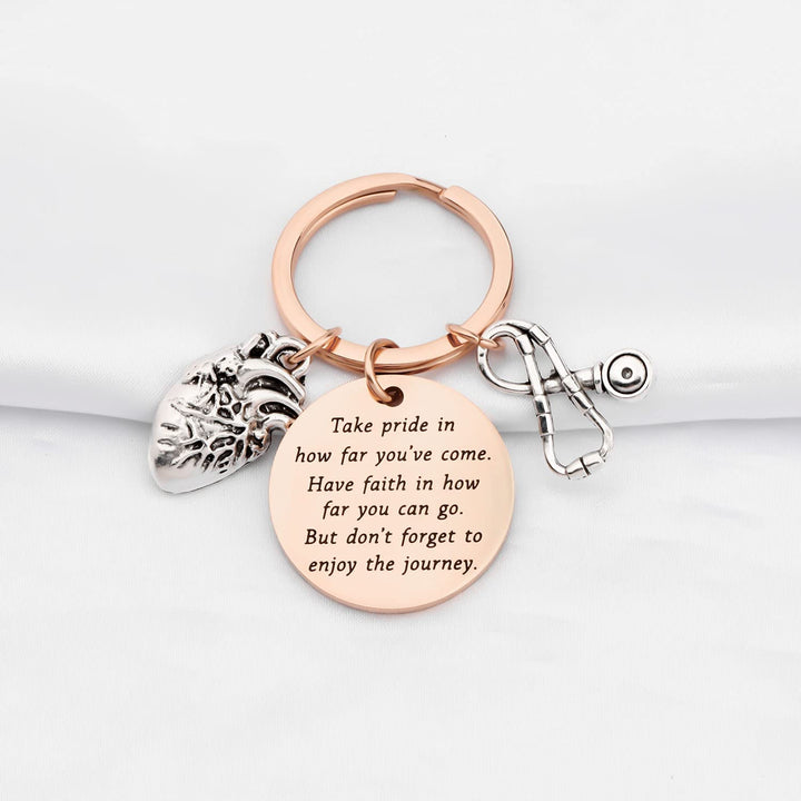 Cardiologist Gifts Anatomy Cardiologist Keychain Graduation Gifts Cardiologists Nurse Doctor Gifts for Medical Students Anatomical Heart Jewelry (CHD keychain rg)