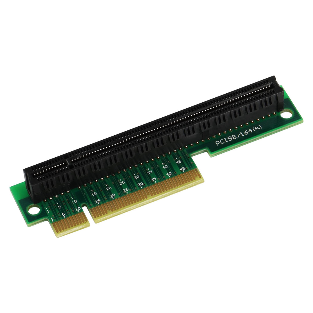 90 Degree PCI-E 8X Male to 16X Female Riser Adapter for 1U 2U Support Graphics Card, Network Card