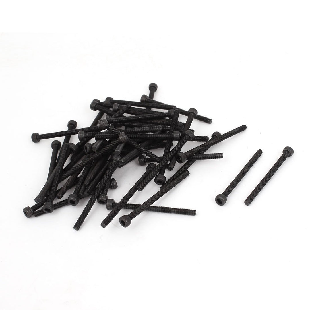 M3 x 40mm Alloy Steel Hex Bolt Socket Head Cap Screws Black 50 Pcs