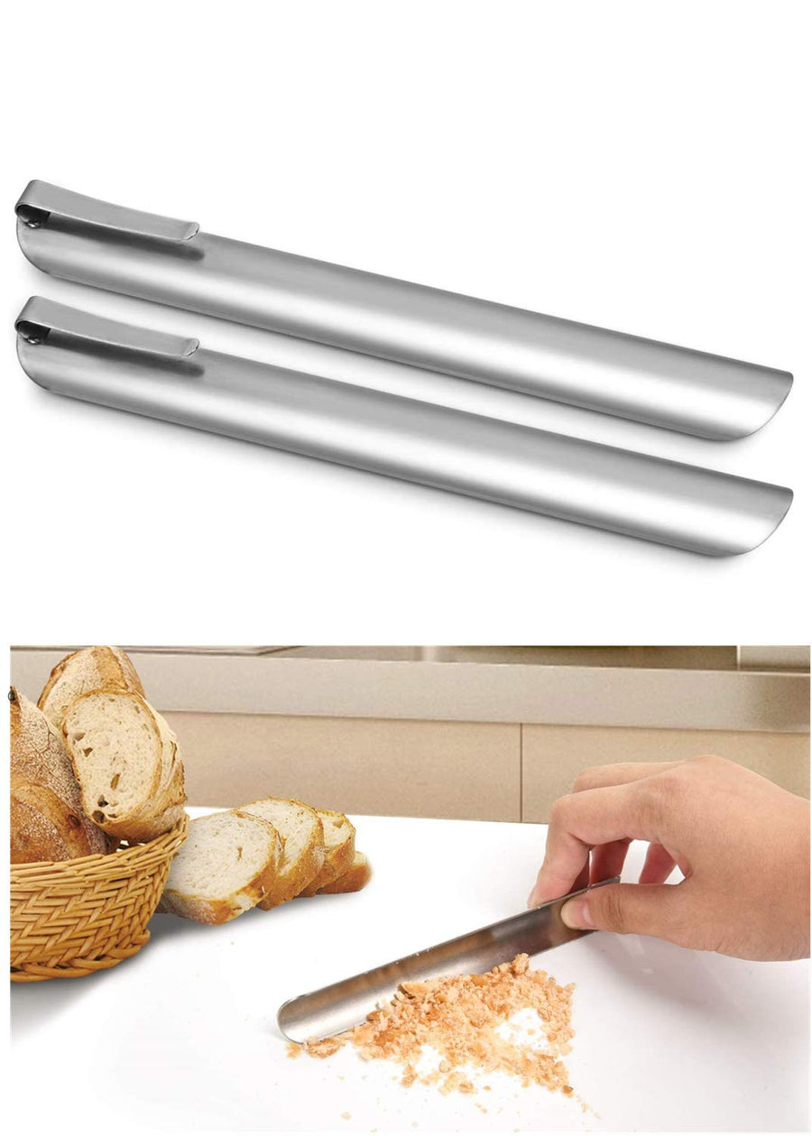 Crumb Sweeper - Profession Crumb Sweepers for Tablecloths in Restaurants and Homes,Stainless Steel Crumb Scraper(2 Pack)
