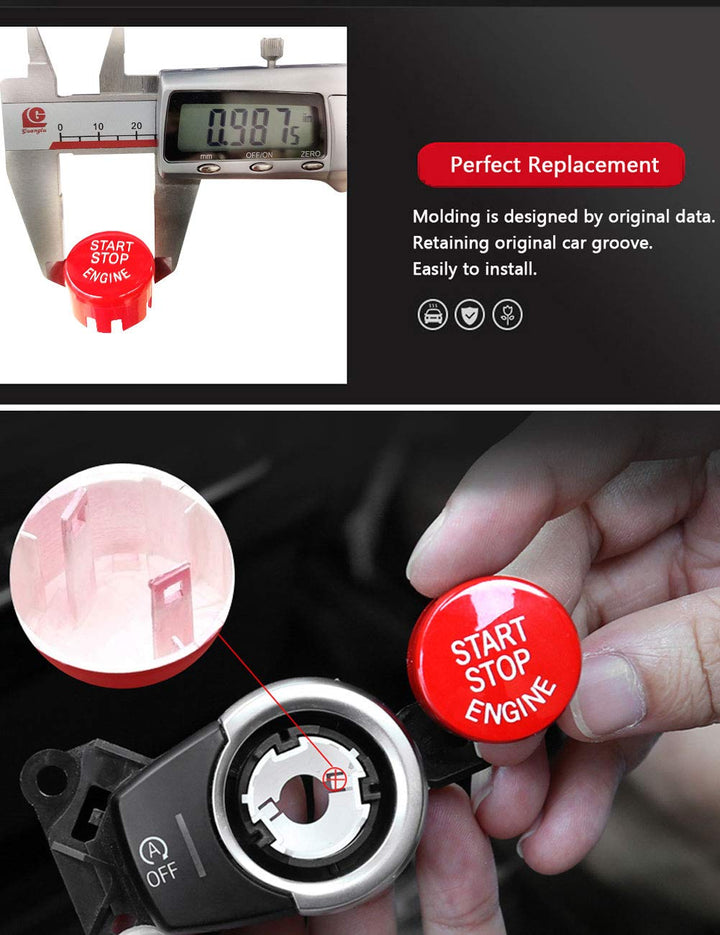 Jaronx Sports Red Start Stop Engine Switch Button Compa