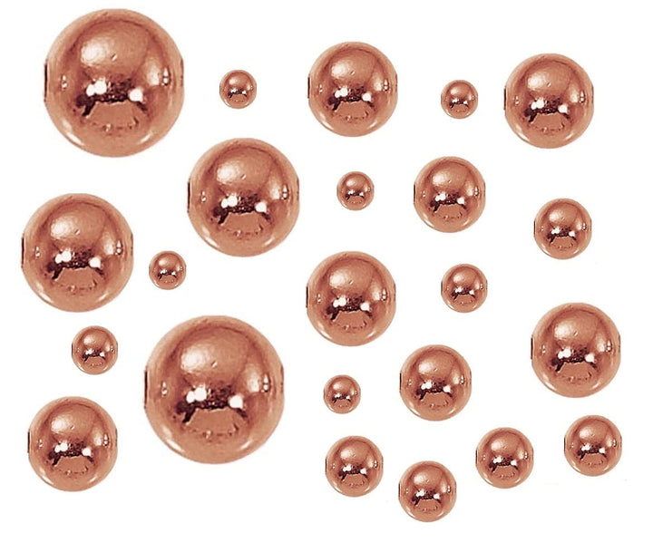 Genuine Solid Copper Hollow Seamed Beads, (4 MM - Pack of 100)