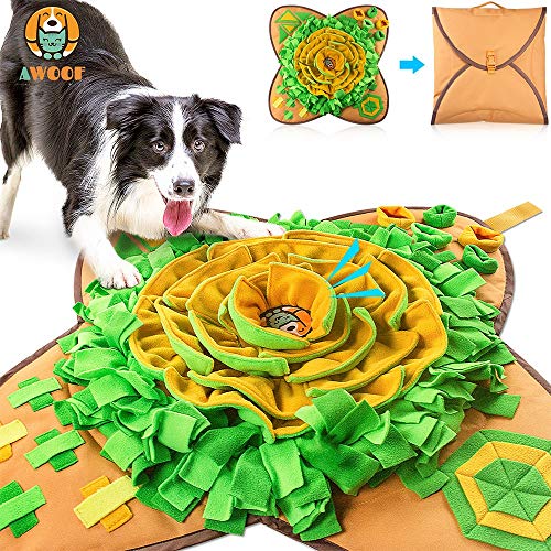 Snuffle Mat Pet Dog Feeding Mat, 28&#39;&#39;x28&#39;&#39; Interactive Dog Puzzle Toys Encourages Natural Foraging Skills