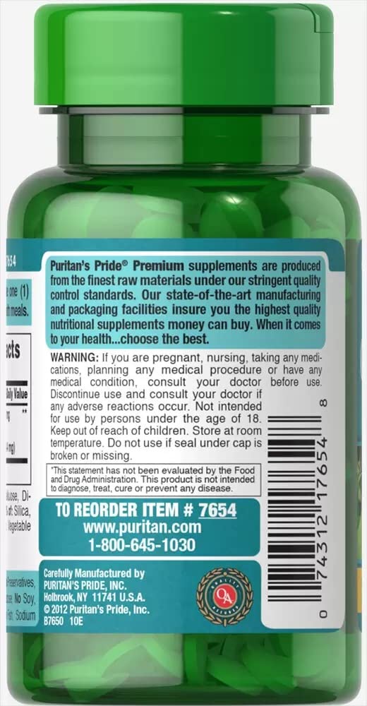 Puritans Pride Ginkgo Biloba Standardized Extract 60 mg