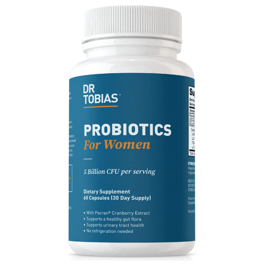Probiotics for Women, 5 Billion CFUs Plus Prebiotics & Cranberry Extract for Urinary Tract Health for Women, Supports Digestive & Immune Health, 60 Capsules, 30 Servings