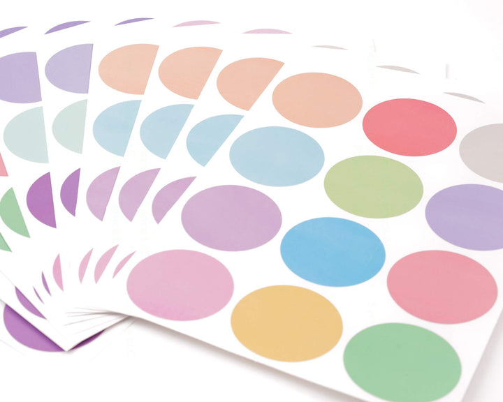 Large Round Polka Dot Confetti Wall Decal Baby Nursery Child Kid Boy Girl Bedroom Home Decor | Creative Art Design Pattern | Safe Removable Adhesive (Pastel Rainbow, 2 Inches x 120 Pieces)