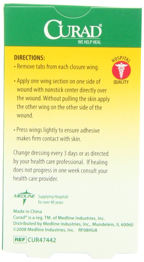 Curad Waterproof Butterfly Adhesive Bandages, 1.75 x .3