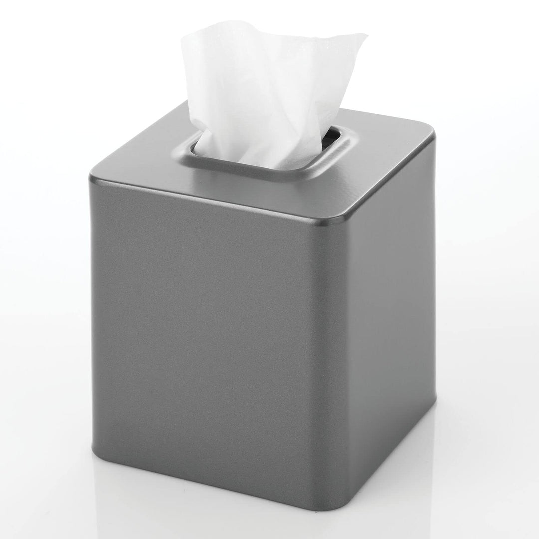 mDesign Metal Square Tissue Box Cover for Bathroom - Mo