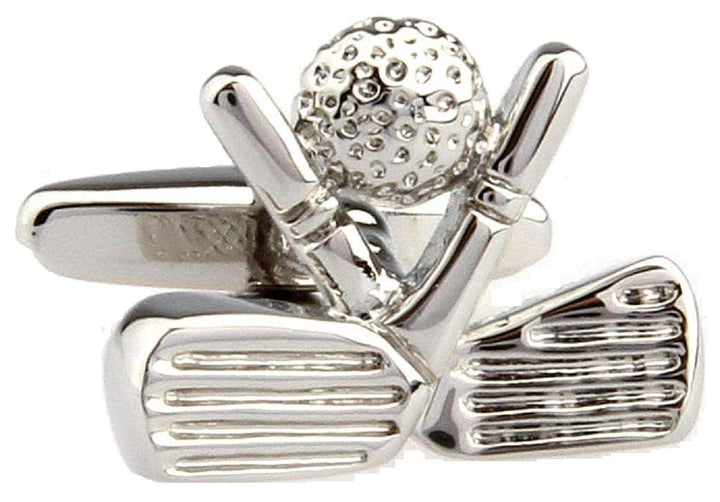 MRCUFF Golf Ball and Clubs Heads Pair Cufflinks in a Pr