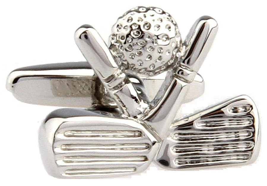 MRCUFF Golf Ball and Clubs Heads Pair Cufflinks in a Pr