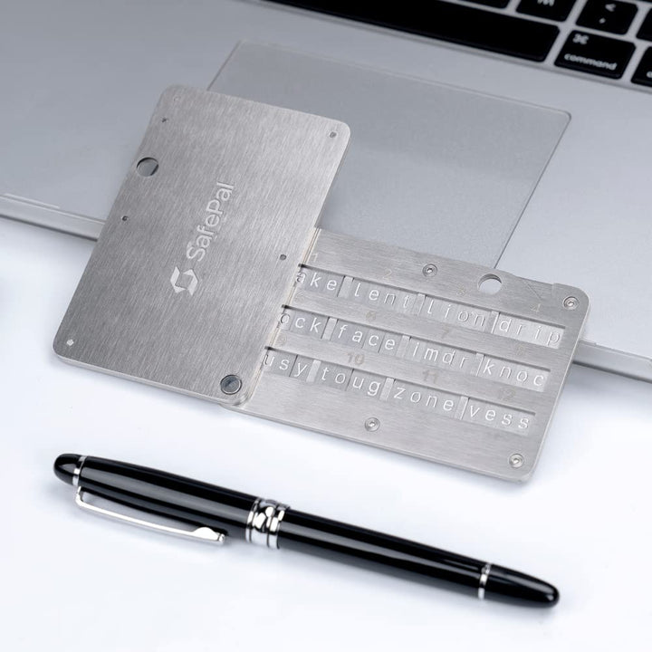 SafePal Cypher - Steel Crypto Seed Backup, Metal Cold Storage, Steel Bitcoin Wallet, Store up to 24 Seed Words, Compatible with BIP39 Crypto Wallets, Ledger, Trezor, KeepKey