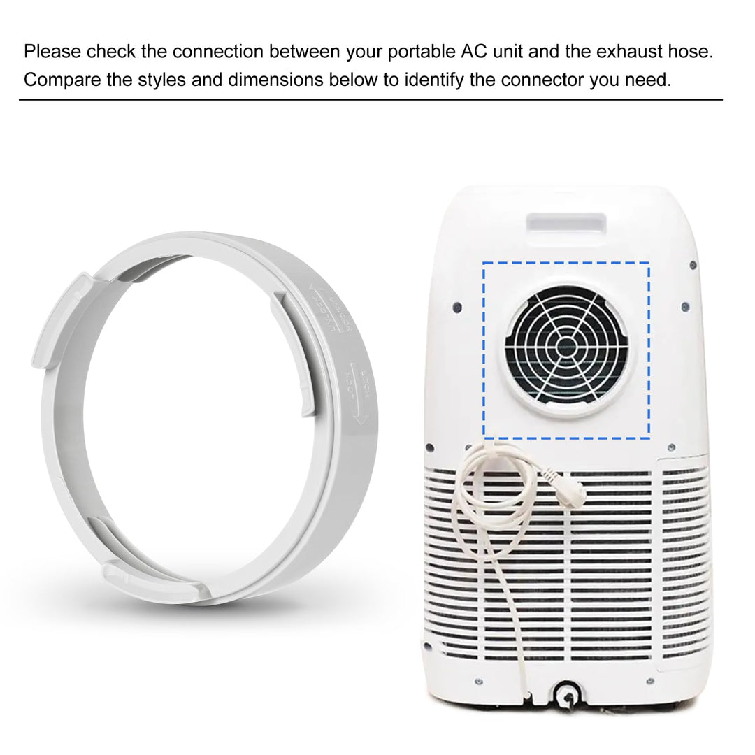 Portable Air Conditioner Exhaust Hose Connector 5.9 Inch Round Tube Adapter Exhaust Hose Coupler for Air Conditioning Exhaust Port