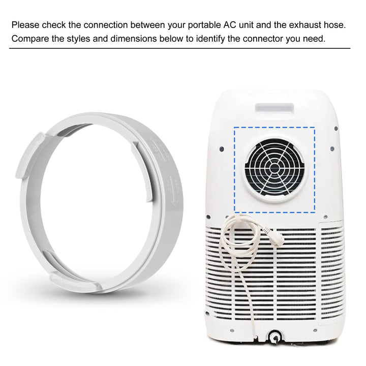 Portable Air Conditioner Exhaust Hose Connector 5.9 Inch Round Tube Adapter Exhaust Hose Coupler for Air Conditioning Exhaust Port