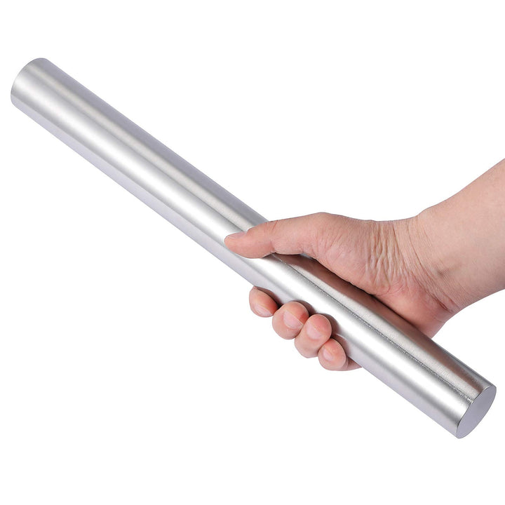 15 inch Long Stainless Steel Rolling Pin for Baking - Perfect for Fondant, Dumpling, Ravioli, and Pizza Dough