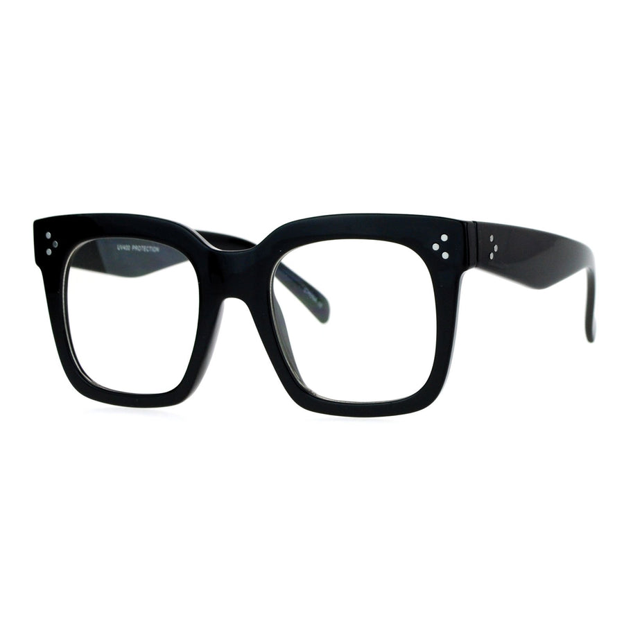 JuicyOrange Super Oversized Clear Lens Glasses Thick Sq