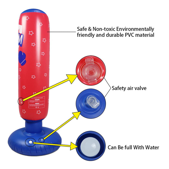 SUNSHINEMALL Inflatable Kids Punching Bag,Free Standing