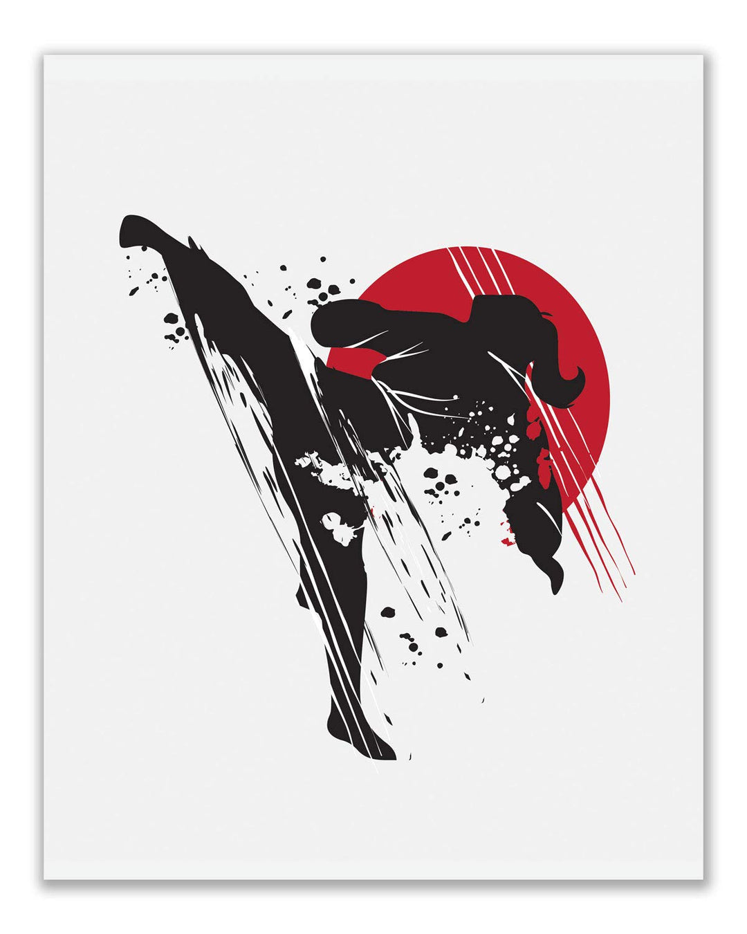 Karate Wall Art, Set of 4 8x10” Unframed, Martial Art Poster, Room Decor Teen Boys, Girl Karate, Martial Arts Posters for Walls, Karate Posters