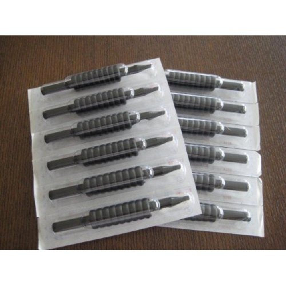 (40) X STERILIZED ASSORTED (ROUNDS/MAGS/FLATS) TUBES WITH BLACK RUBBER GRIPS 3/4, Grip-40-M34