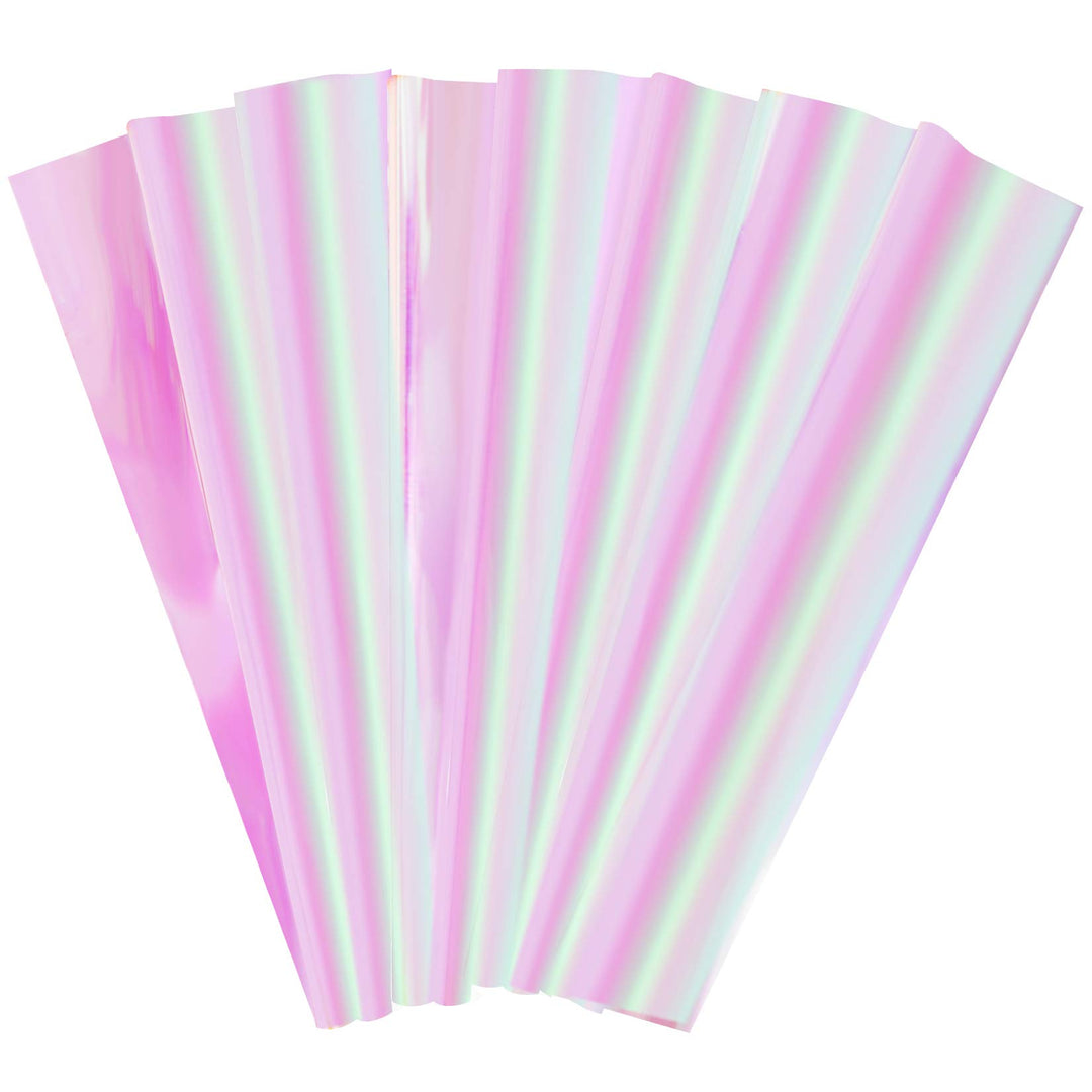 Bskifnn 20pcs Cellophane Wrap Paper Clear Rainbow Color