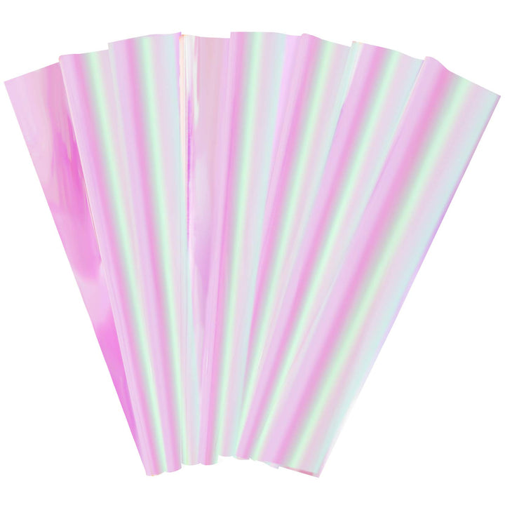 Bskifnn 20pcs Cellophane Wrap Paper Clear Rainbow Color