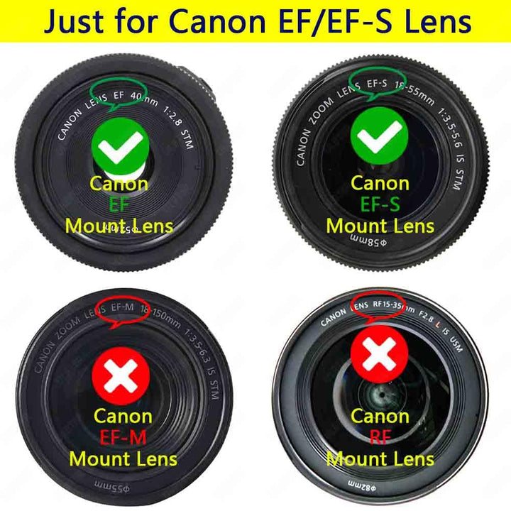 Front Body Cap and Rear Lens Cap Cover for Canon EOS EF/EF-S Lens for Rebel T7 T6 T5 T8i T7i T6i SL3 SL2 T6S,5D Mark IV/III/II, 6D Mark II/I, EOS 90D/80D 77D 70D, 7D Mark II, 1D X Mark II