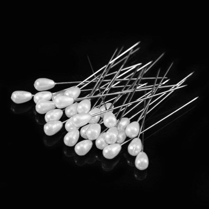 Senkary 200 Pieces Corsages Pins Teardrop Pearl Pins Fl
