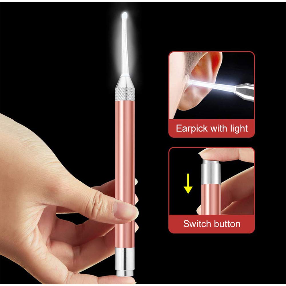 POZILAN 2 Pack Ear Wax Removal Tool with Light - Ear Pi