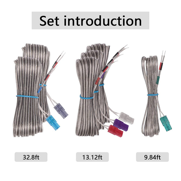 ExploreHome Set of 6 Replacement Speaker Wire Cord Cabl