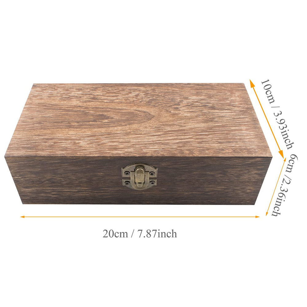Wooden Storage Box with 100 PCS Clear Money Collection Display Case, Currency Sleeves Organizer Dollar Bill Holder for Paper Stamp Souvenirs Banknote Storage Kit Protector Bag (Deep Wood)