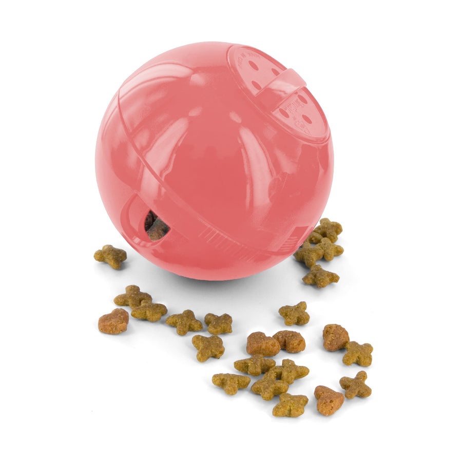 Slimcat Feeder Ball - Interactive Game for Your Cat - Fill with Food and Treats - Pink