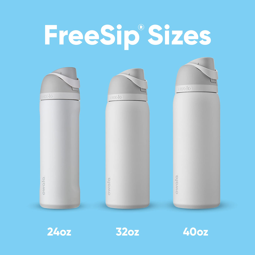 Owala FreeSip Insulated Stainless Steel Water Bottle with Straw, BPA-Free Sports Water Bottle, Great for Travel, 24 Oz, Denim