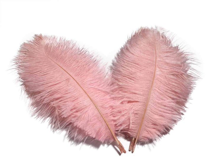 Lampu Ostrich Feathers 8-10 inch/20-25cm for Wedding Centerpieces Home Decoration Pack of 10 (Light Pink)