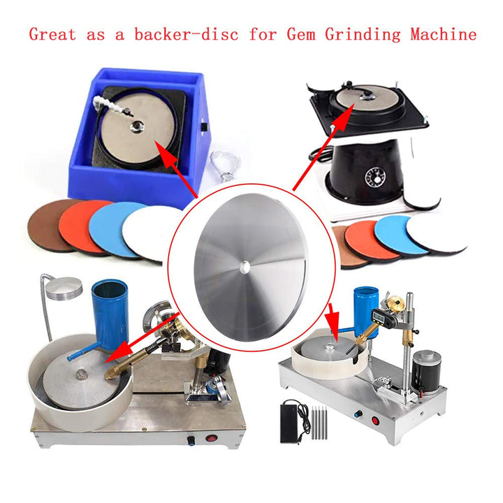 Aluminum Disc Master Base Lap Plate 8 x 1/2 Arbor Grinding Pads for Flat Abrasive Wheels/Backer-Disc/Slant Cabber Polishing Machine - 1 Pack