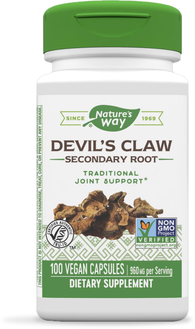 Nature&#39;s Way, Devil&#39;s Claw, Secondary Root, 480 mg, 100 Vegetarian Capsules