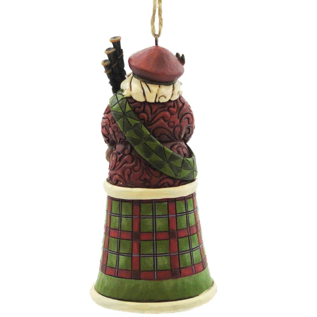 Jim Shore Heartwood Creek Scottish Santa Stone Resin Hanging Ornament, 4.75”, Christmas