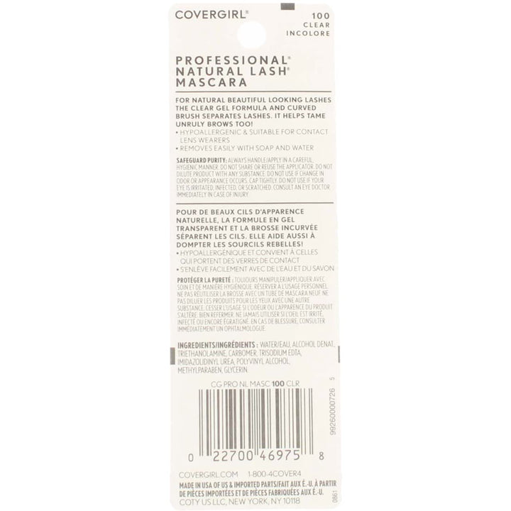 CoverGirl Professional Natural Lash Mascara, Clear [100] 0.34 oz