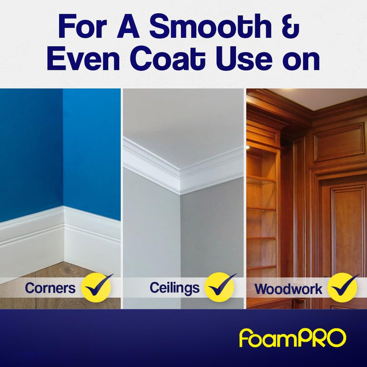 FOAM PRO 00102 FoamPRO Corner Roller, Smooth Surface, 4 In.
