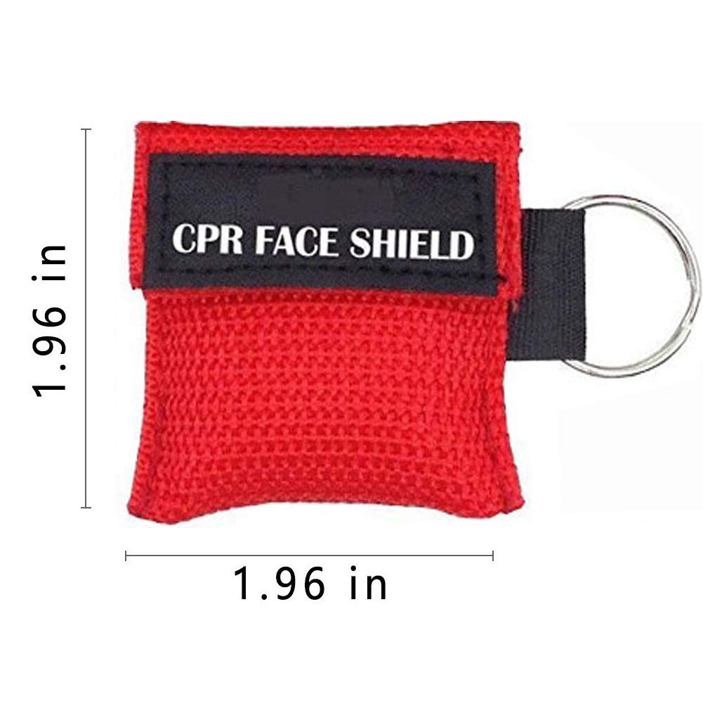 Pack of 25pcs CPR Mask Keychain Ring Emergency Kit SUNY