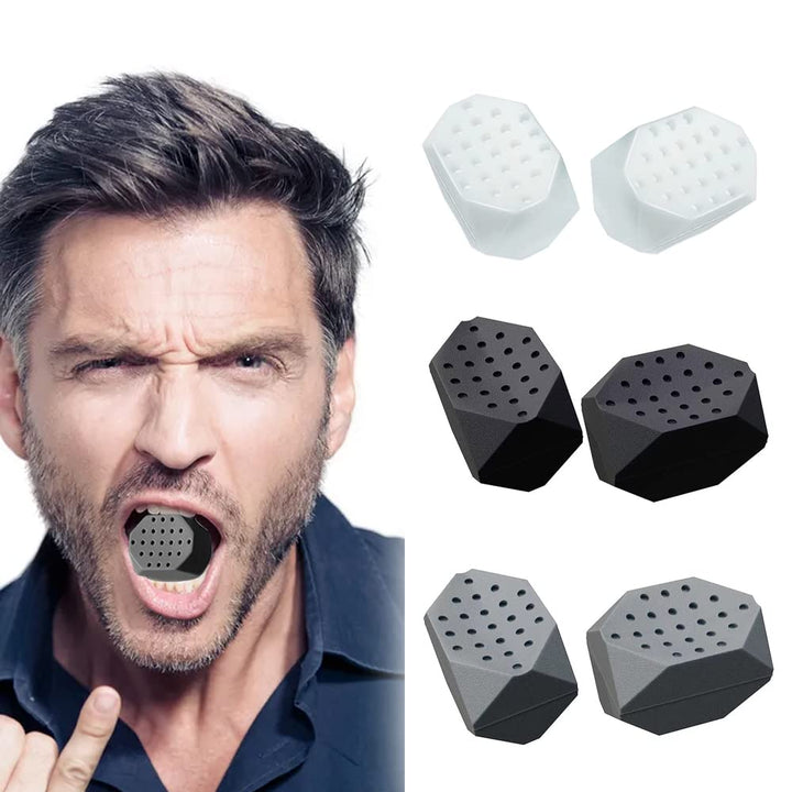 Jawline, Face Exerciser for Men &amp; Women,3 Resistance Levels (6pcs) Silicone Tablet, Powerful Jaw Trainer ,Slims &amp;Tones the Face, Black