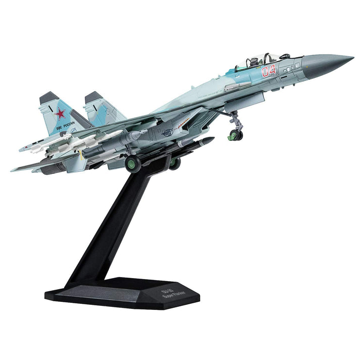 1/100 Scale SU-35 Attack Plane Metal Fighter Military Model Fairchild Republic Diecast Plane Model for Gifts Blue