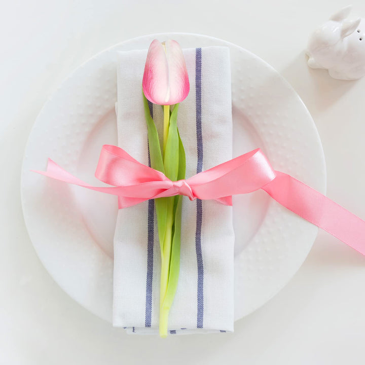 20 Pcs Artificial Pink Tulips Flowers Faux Tulip Stems PU Real Touch Tulips for Easter Spring Wreath Floral Arrangement Centerpiece Wedding Bouquets Baby Shower Decoration 14 Tall